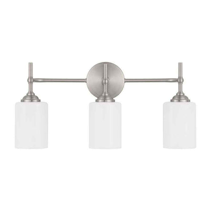 Home Decorators Ayelen 3-Light Brushed Nickel Modern Bathroom Vanity Light