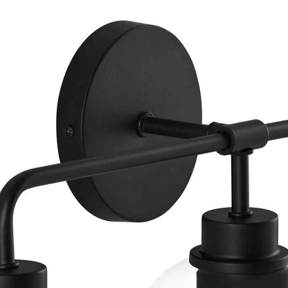 Hampton Bay Vista Heights 3-Light Matte Black Vanity Light w/ Clear Glass Shade
