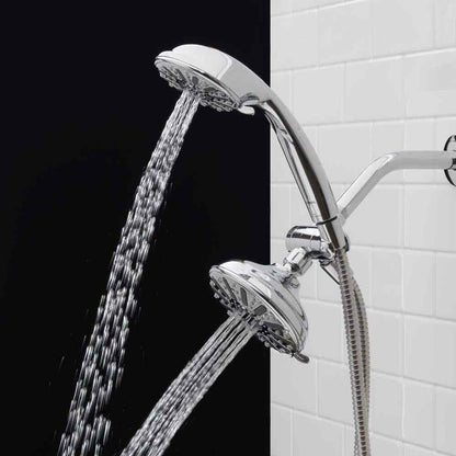 Glacier Bay 6-Spray 5 in. Dual Wall Mount Handheld Shower Head 1.8 GPM in Chrome
