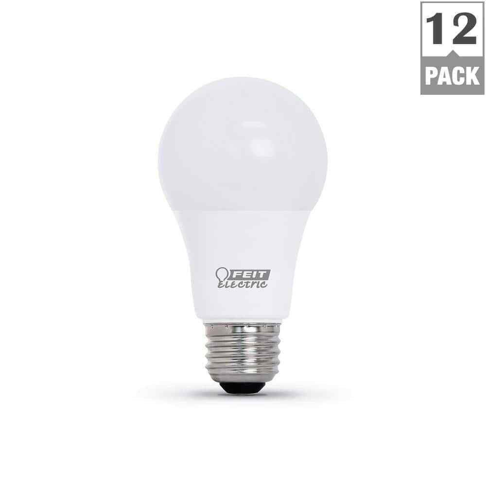 Feit Electric 60-Watt Equivalent LED Light Bulb Bright White 12-Pack