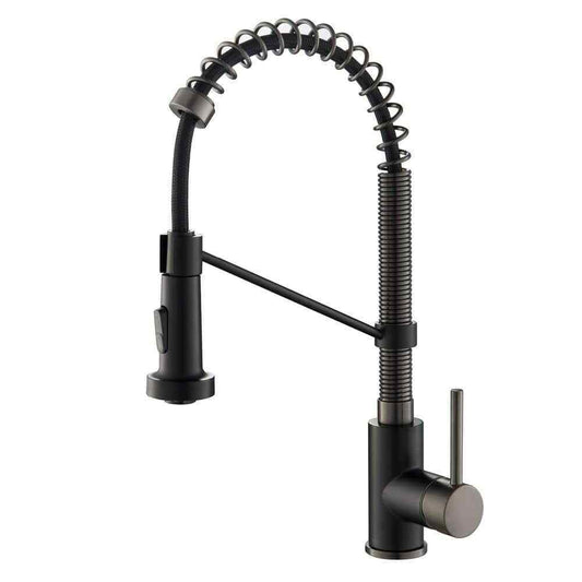 KRAUS Single Handle 18-Inch Pull Down Kitchen Faucet w/ Dual Function Spray Head