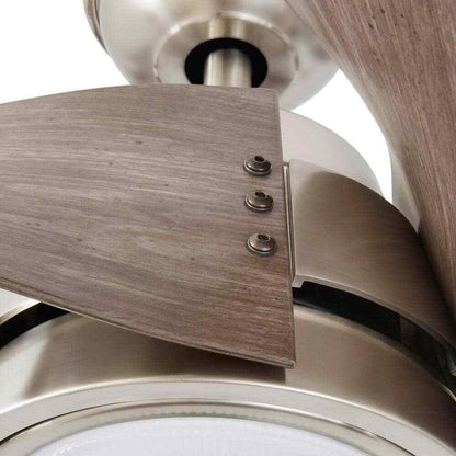 Home Decorators Broughton 42 in. LED Brushed Nickel Ceiling Fan w/ Remote