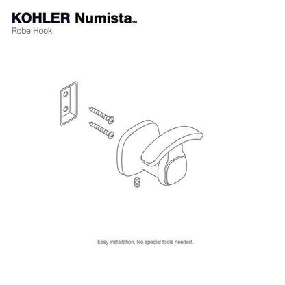 KOHLER Numista Bathroom Wall Mount Robe Hook in Matte Black R30664-BL