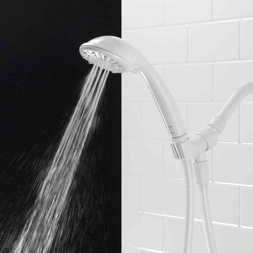 Glacier Bay 3-Spray Wall Mount Handheld Shower Head 1.8 GPM in White 8467000HC