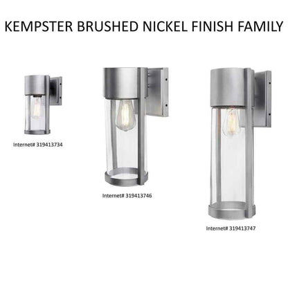 Hampton Bay Kempster 9.92 in. Modern Matte Black Outdoor Wall Cylinder Light
