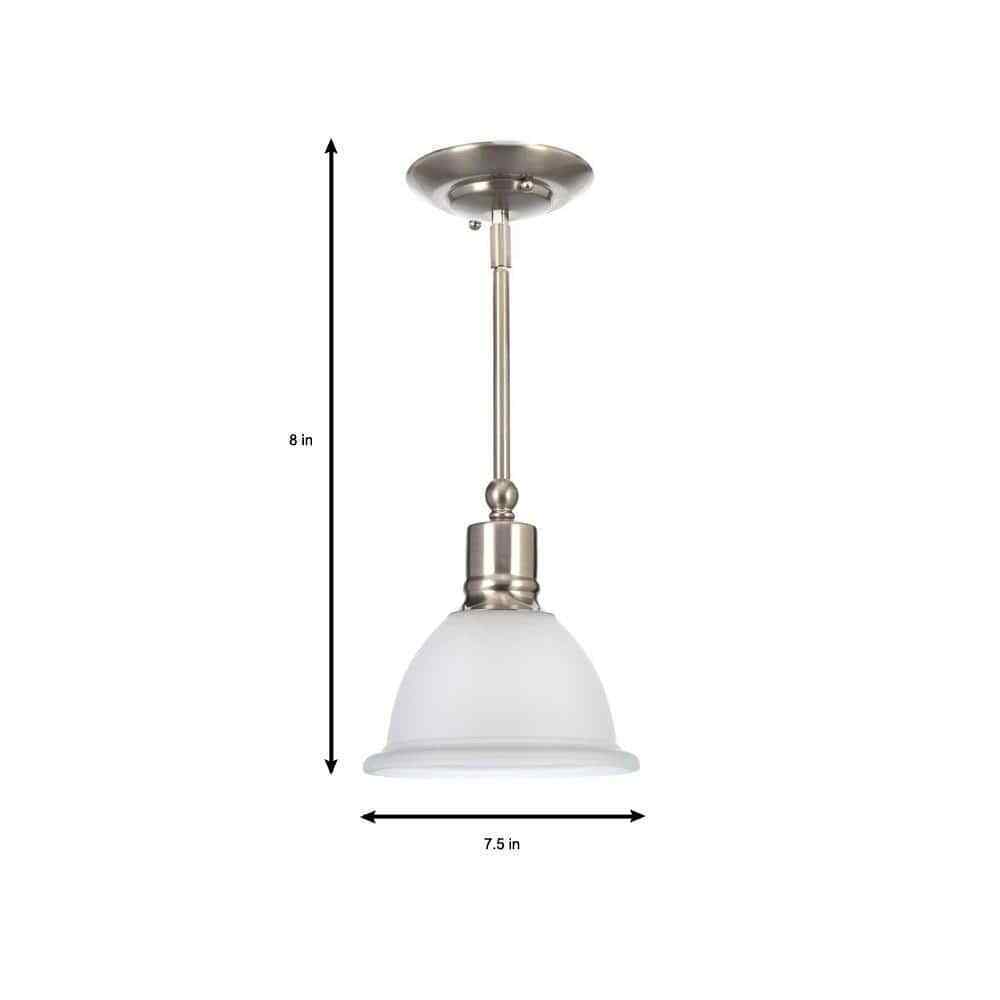 Progress Lighting Madison Collection 7.5 in. 1-Light Brushed Nickel Mini Pendant