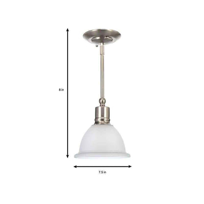 Progress Lighting Madison Collection 7.5 in. 1-Light Brushed Nickel Mini Pendant