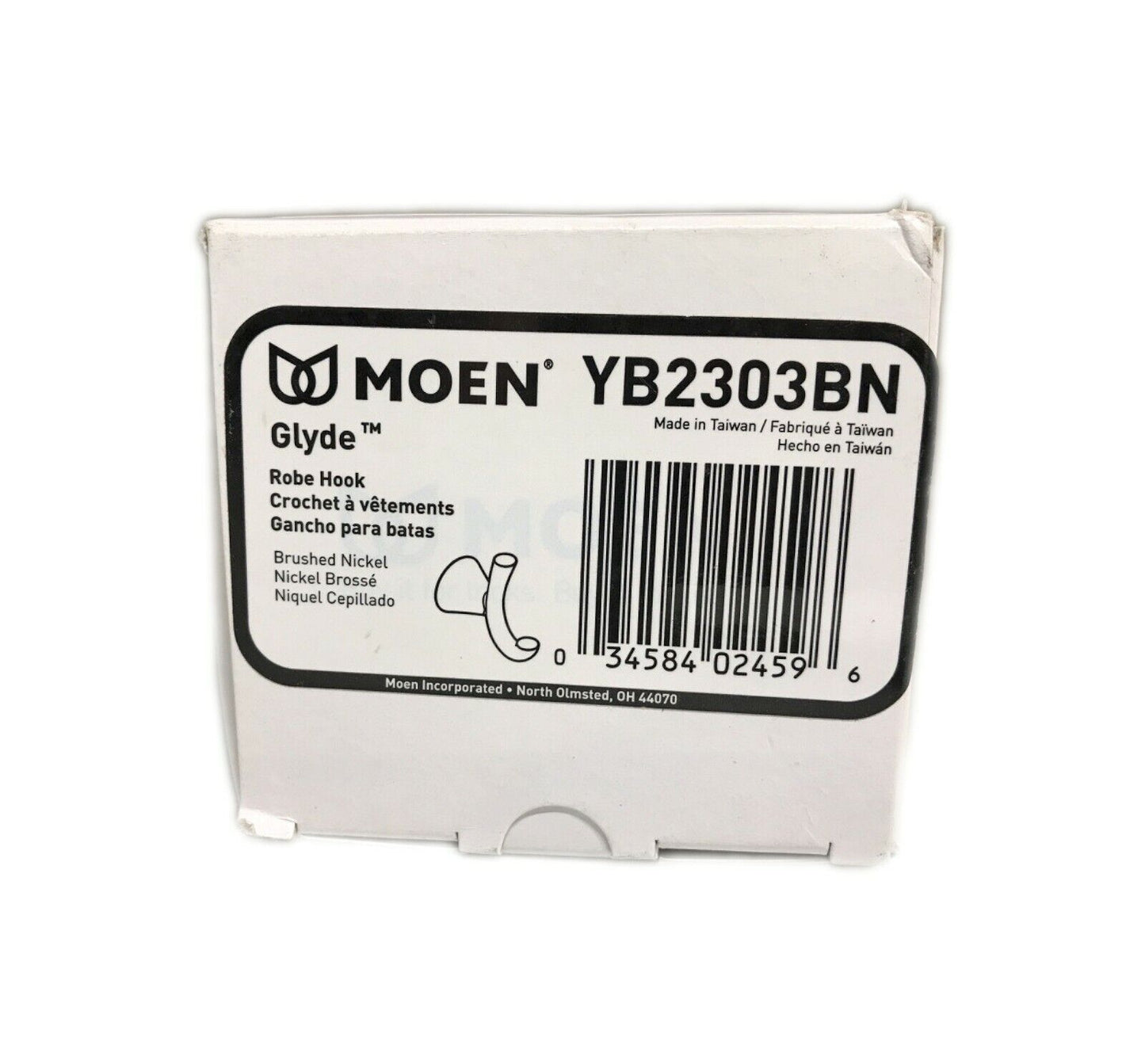 MOEN Glyde Robe Hook in Brushed Nickel YB2303BN