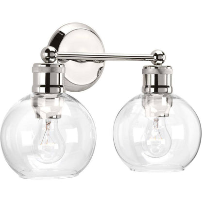 Progress Lighting Hansford 15-1/2 in. 2-Light Polished Nickel Vanity Light