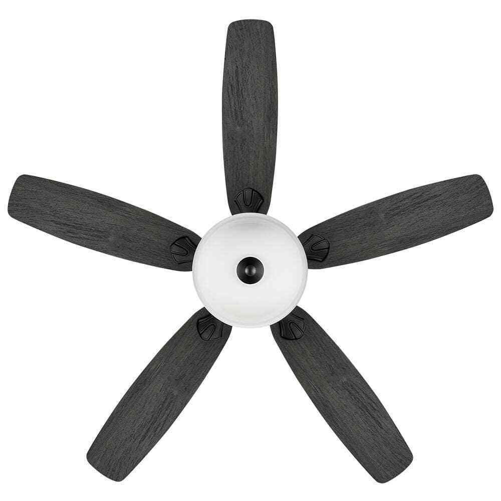 Hampton Bay Southwind II 52 in. Indoor LED Matte Black Ceiling Fan w/ Light Kit