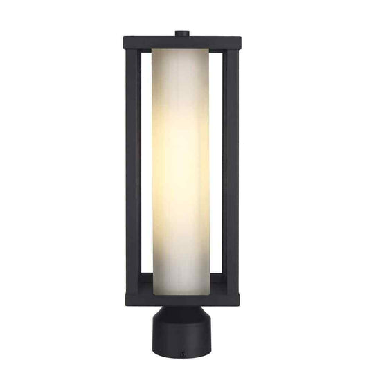 Bel Air Lighting Adler 1-Light Black Outdoor Lamp Post Light Fixture