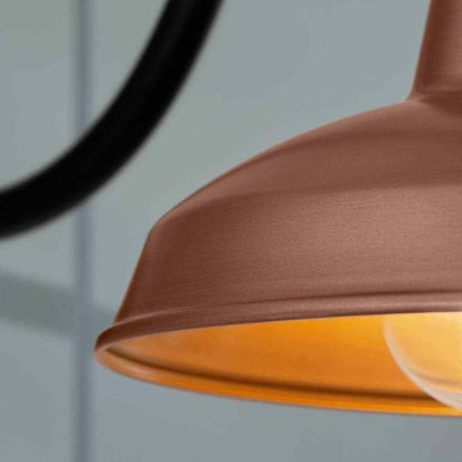 Hampton Bay Easton 11 in. Copper Barn Outdoor Wall Lantern Sconce w/ Steel Shade