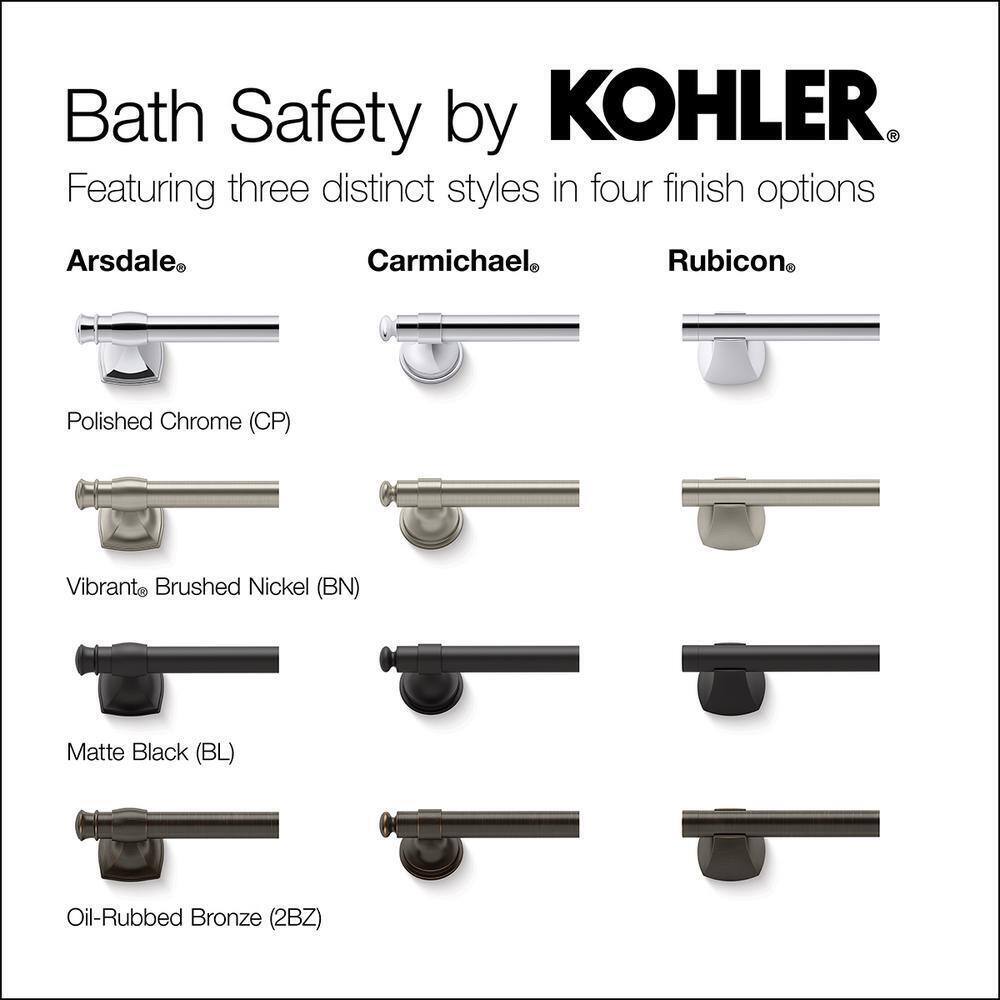 KOHLER Rubicon 24 in. Grab Bar in Polished Chrome K-R27242-CP