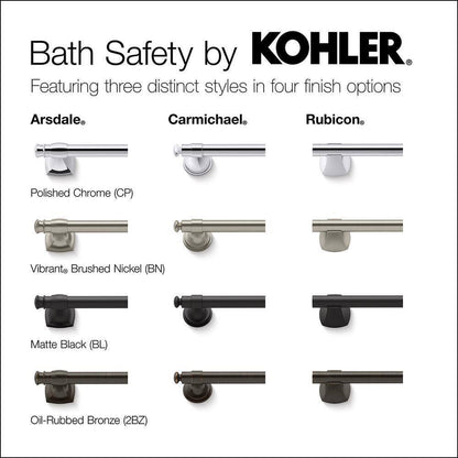 KOHLER Rubicon 24 in. Grab Bar in Polished Chrome K-R27242-CP