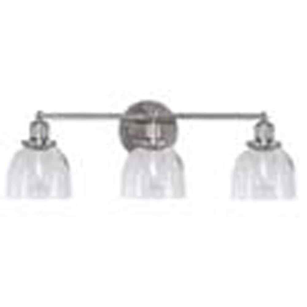 Home Decorators Evelyn 26.75 in. 3-Light Brushed Nickel Vanity Light