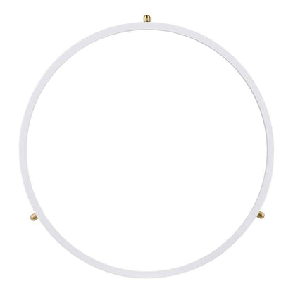 Hampton Bay Taspen 14 in. White/Brass LED Flush Mount Ceiling Light Fixture