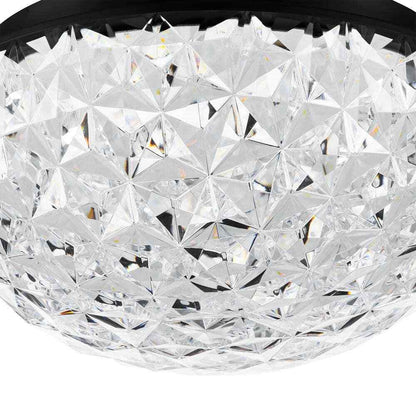 Home Decorators Ellis Place Matte Black LED Round Flush Mount Ceiling Light