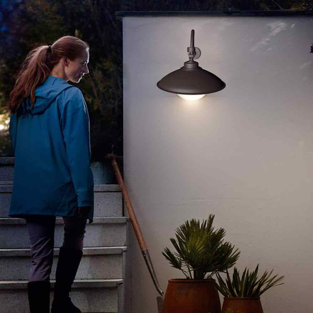 Cedar Hill 250-Watt LED Dusk to Dawn Area Light 5000K Gooseneck Wall Sconce