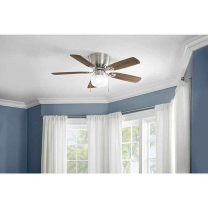 Kennesaw 42 in. Indoor Brushed Nickel Ceiling Fan with Light