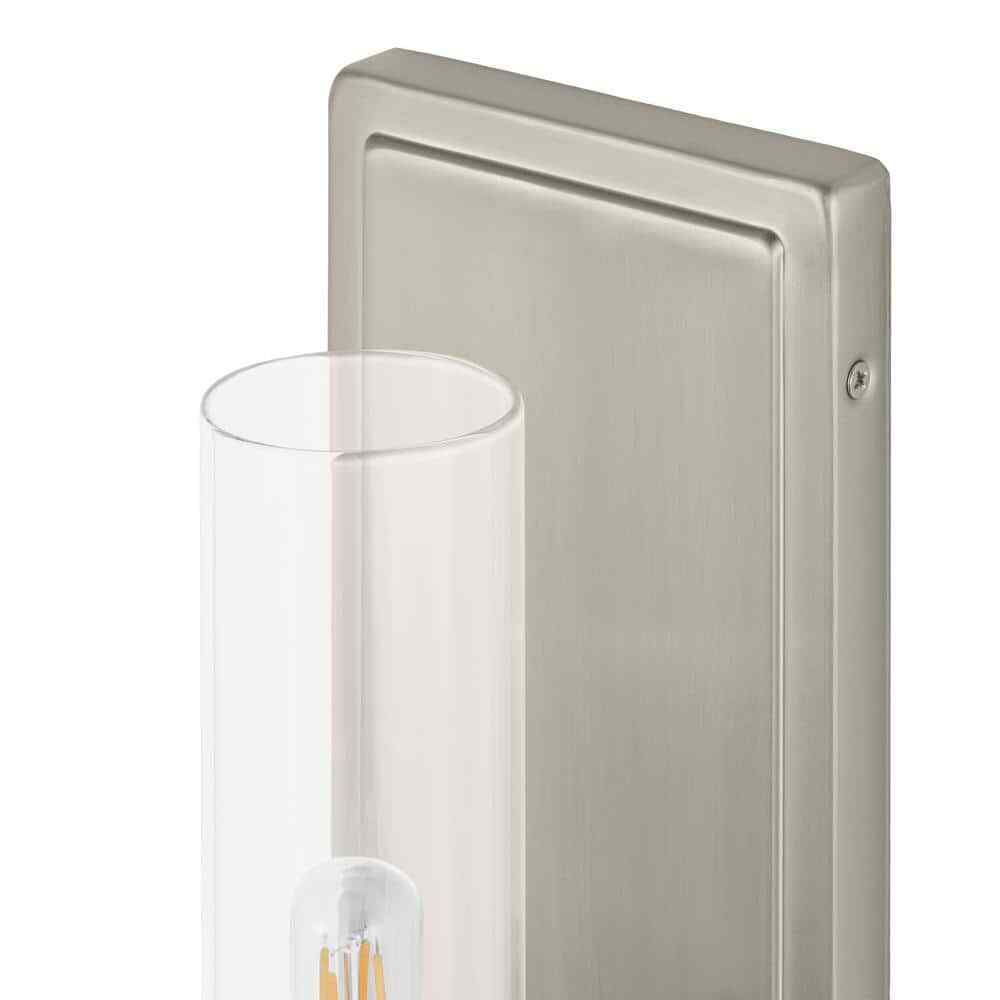 Home Decorators Closmere 5 in.1-light Brushed Nickel Indoor Wall Sconce