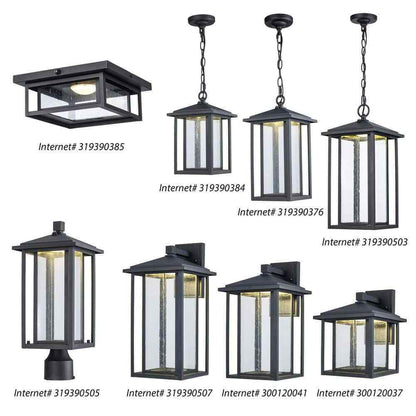 Home Decorators Mauvo Canyon Black Dusk to Dawn LED Outdoor Wall Light