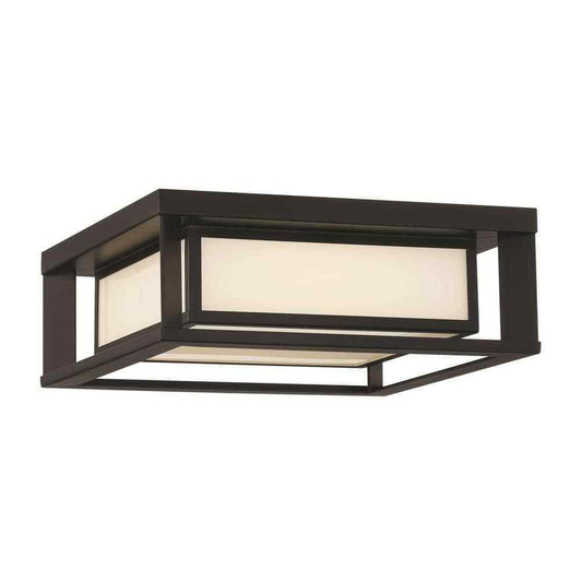 GLUCKSTEINELEMENTS Paxton 1-Light Black Integrated LED Outdoor Flush Mount