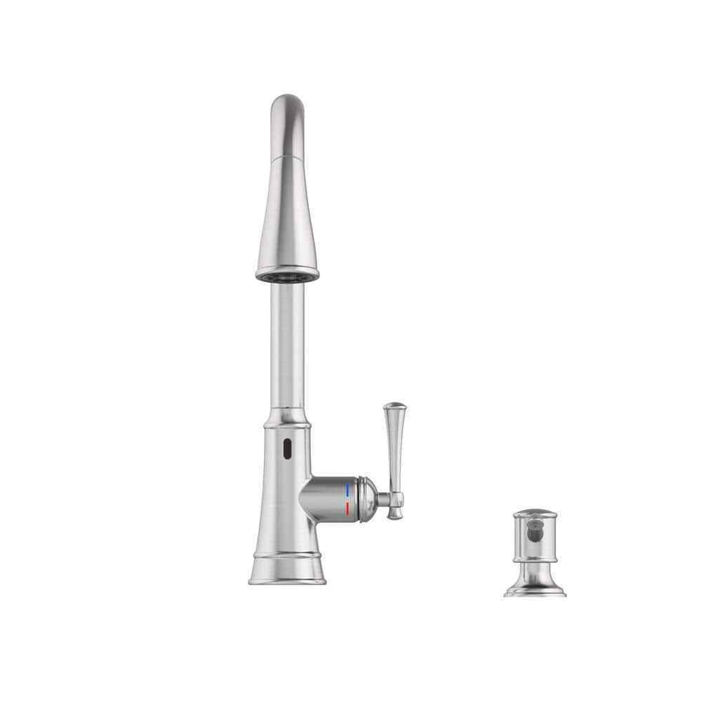 Glacier Bay Hemming Touchless Pull Down Kitchen Faucet Soap Dispenser Stainless