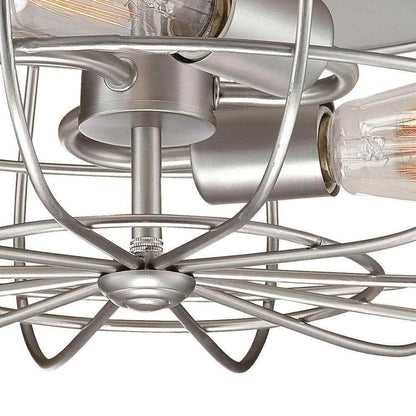 Millennium Lighting Neo-Industrial 3-Light 15.5 in. Satin Nickel Ceiling Fixture
