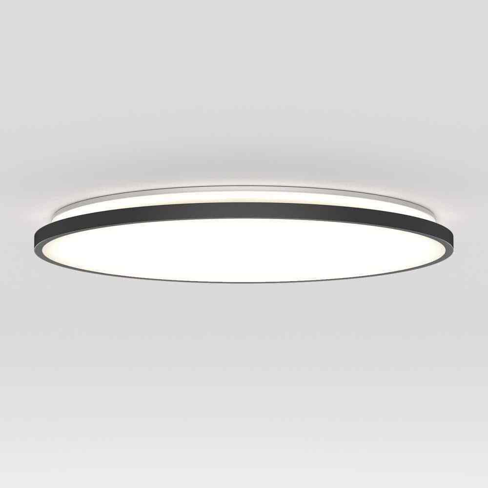 Artika Europa Modern Black LED CCT 3 Flush Mount Ceiling Light Fixture