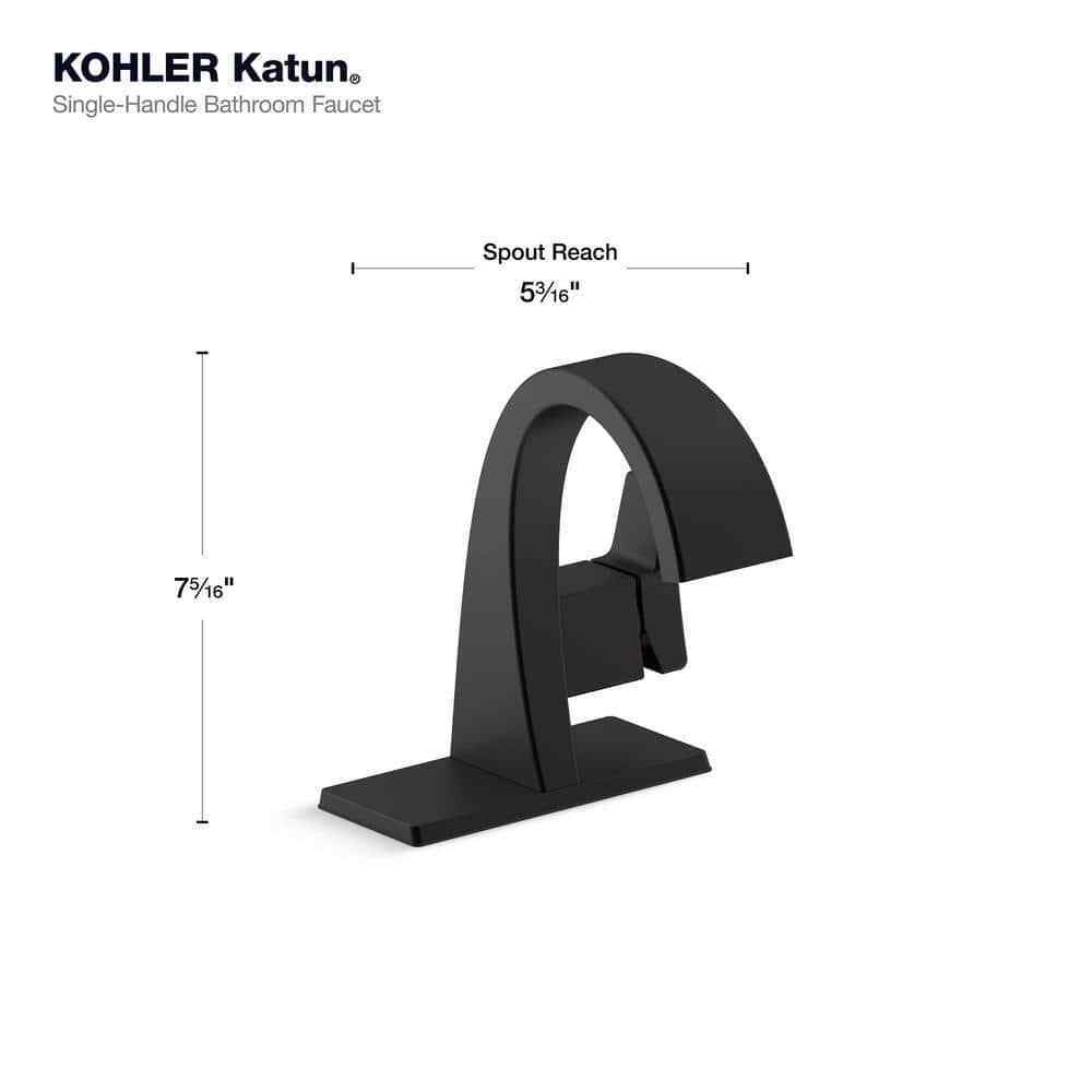 KOHLER Katun Single Hole or 4 in. Centerset Single-Handle Bathroom Faucet