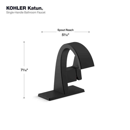 KOHLER Katun Single Hole or 4 in. Centerset Single-Handle Bathroom Faucet