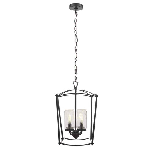 Home Decorators Tercero 4-Light Matte Black Outdoor Foyer Pendant Light