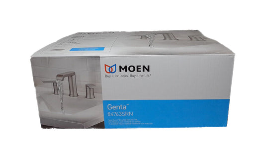 MOEN Genta 8 in. Widespread 2-Handle Bathroom Faucet Spot Resist Brushed Nickel