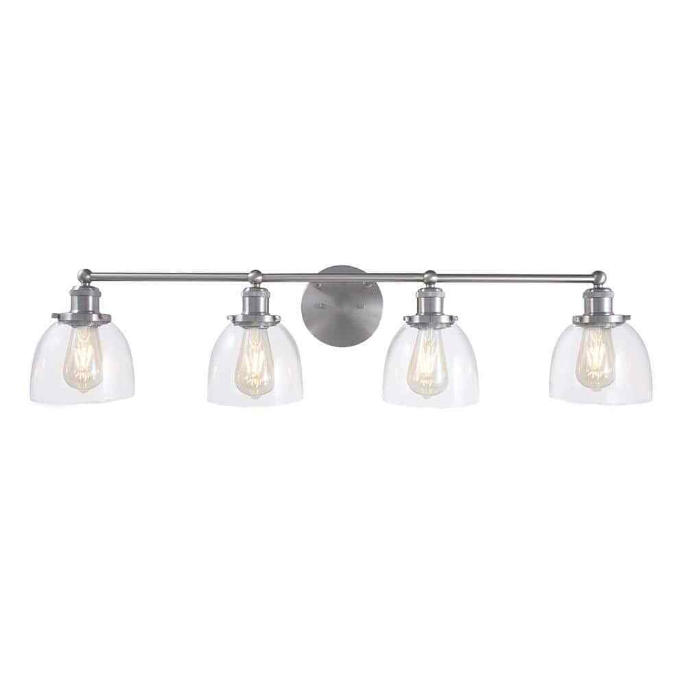 Home Decorators Evelyn 4-light Brushed Nickel Modern Industrial Indoor Vanity