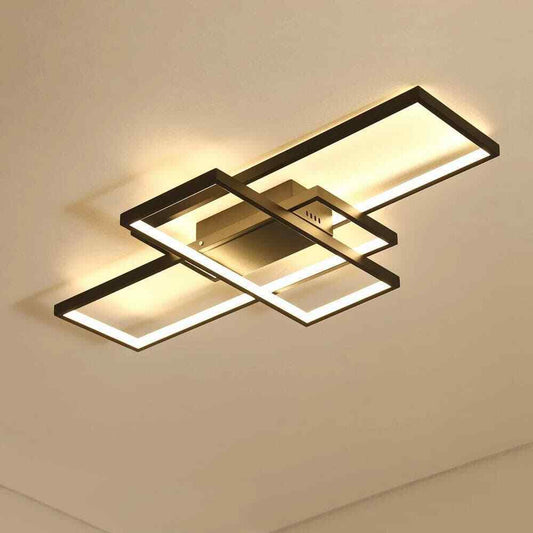 Rodesdecor Sophia 41" 3-Lights Color Selectable Integrated LED Flush mount Light