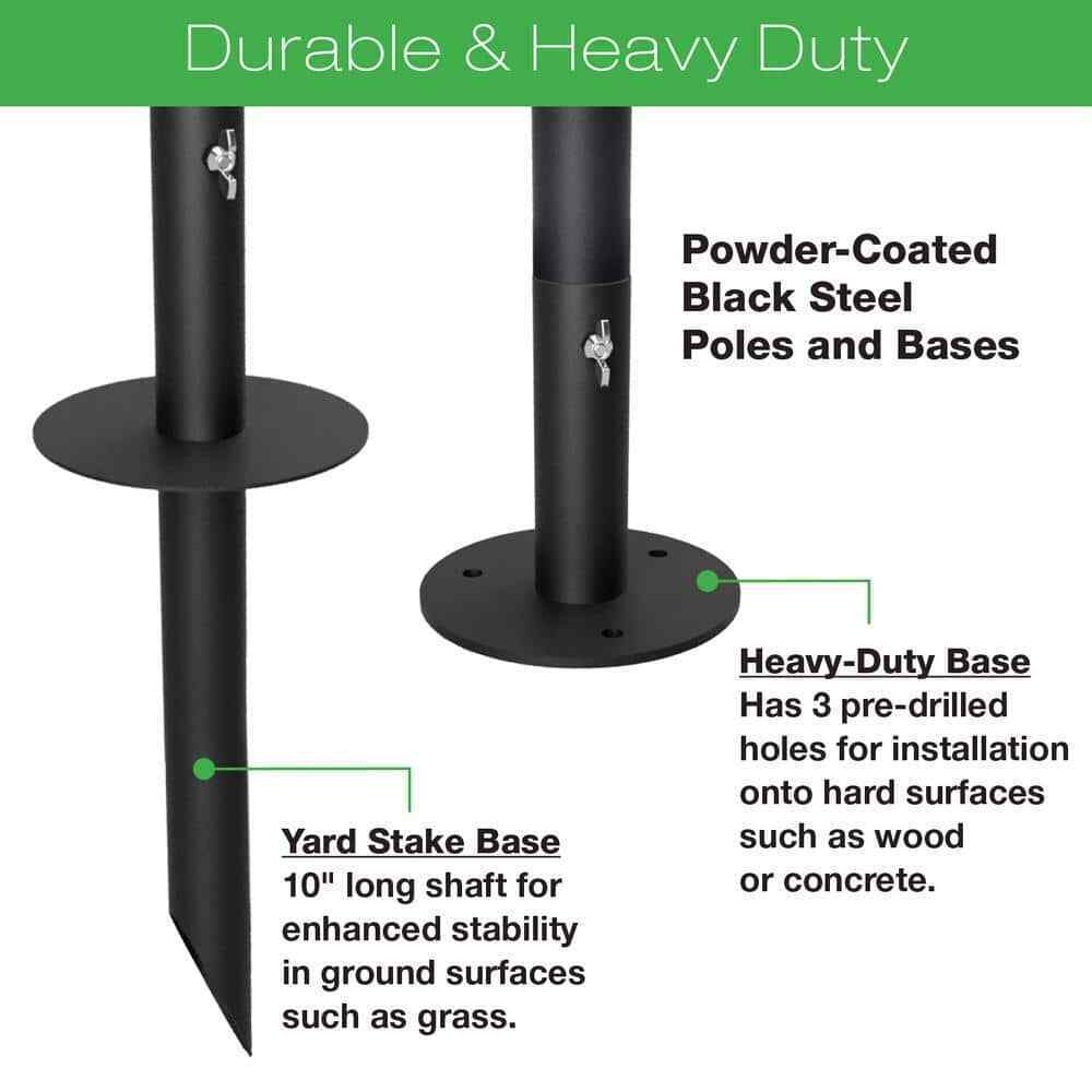 EXCELLO GLOBAL PRODUCTS Four 10 ft. String Light Poles EGP-HD-0361