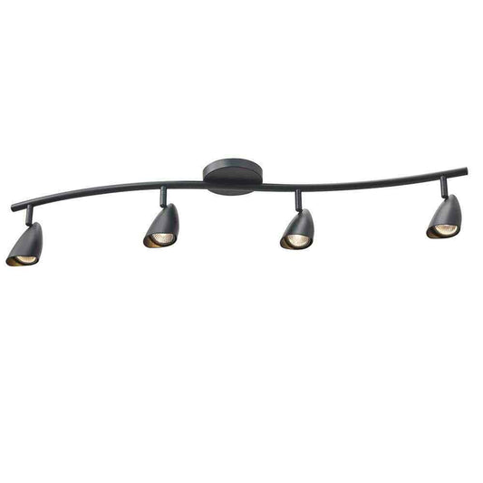 Globe Electric Grayson 4 ft. 4-Light Matte Black S-Shape Track Lighting