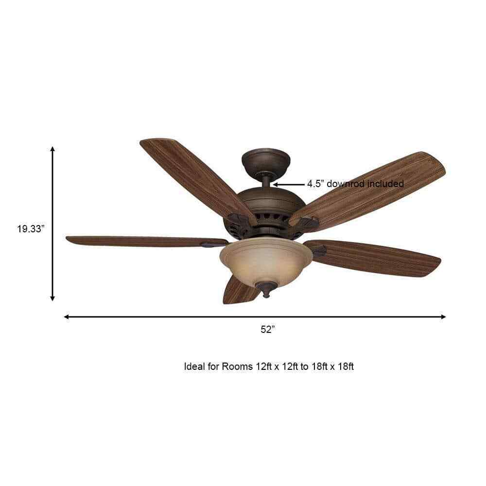 Hampton Bay Southwind 52 in. LED Indoor Venetian Bronze Ceiling Fan