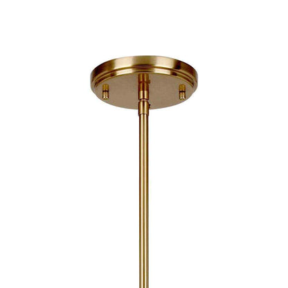 Hampton Bay Florabelle 6 in. W Mini-Pendant Antique Gold Clear Globe Glass Shade
