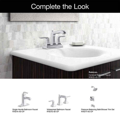 KOHLER Rubicon 4 in. Centerset 2-Handle Bathroom Faucet in Polished Chrome