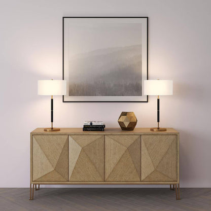 Meyer&Cross Simone 25 in. Brass and Black Table Lamp TL0322