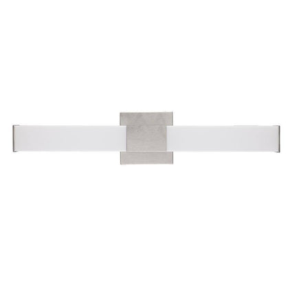 Bel Air Lighting Saavy 2-Light Brushed Nickel Integrated LED Vanity Light Bar
