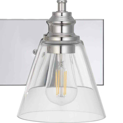 Hampton Bay Manor 15.3 in. 2-Light Polished Nickel Bathroom Vanity Light