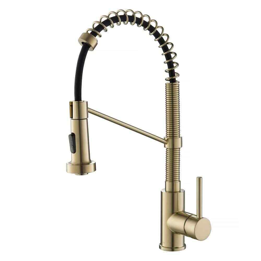 KRAUS Single Handle 18-Inch Pull Down Kitchen Faucet w/ Dual Function Sprayhead