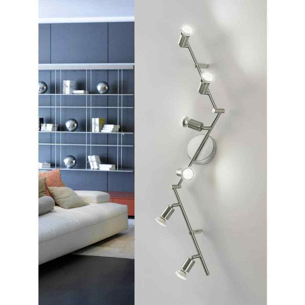 Eglo Buzz 2 6.2 ft. 6-Light Matte Nickel Track Lighting Kit 200396A