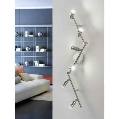 Eglo Buzz 2 6.2 ft. 6-Light Matte Nickel Track Lighting Kit 200396A