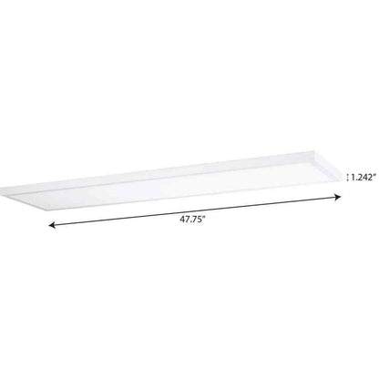 Progress Lighting Everlume Satin White Modern LED Linear Panel Light Flush Mount