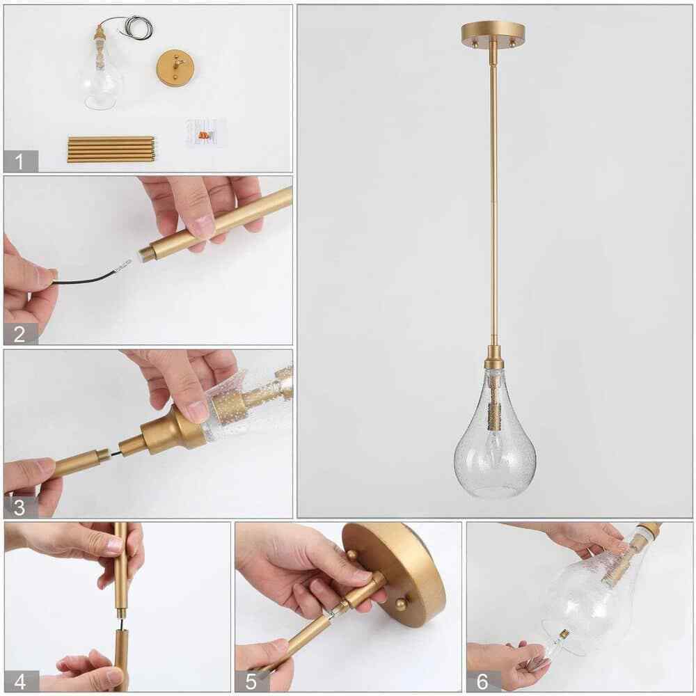 Uolfin 26 in. 8- -Light Farmhouse Brass Gold Metal Candlestick Modern Chandelier