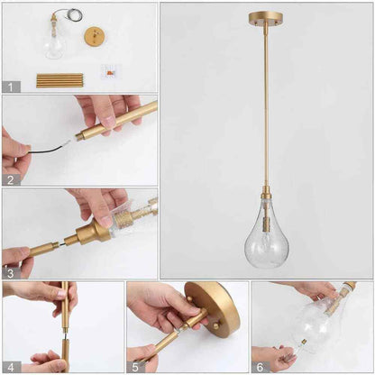 Uolfin 26 in. 8- -Light Farmhouse Brass Gold Metal Candlestick Modern Chandelier