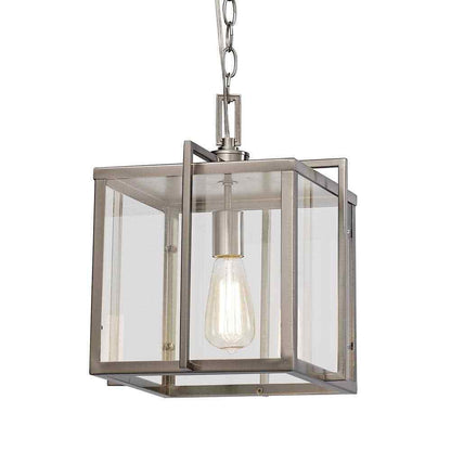 Bel Air Lighting Eastwood II 10 in. Brushed Nickel Mini Pendant Light Fixture